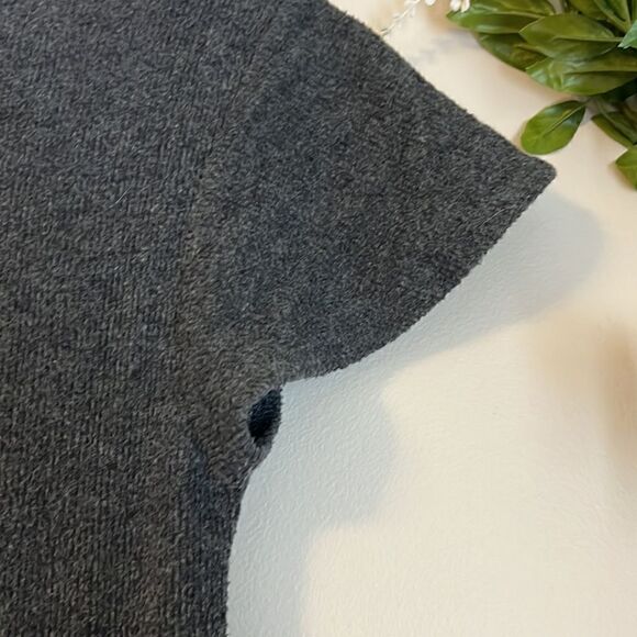 Charcoal Grey Flutter Sleeve Sweater Dress Size: Medium - Picture 5 of 6